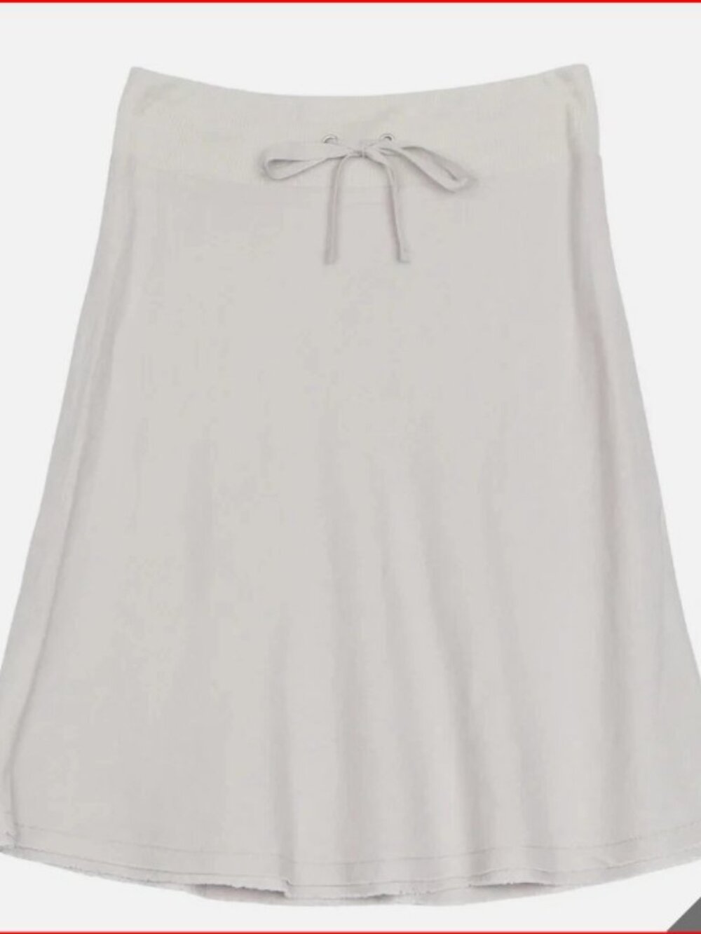 Eileen Fisher White Organic Linen Raw Edged A-Line Skirt Size Petite Large